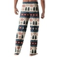 thumbnail image 4 of Hearthz Christmas Mens Pajama Pants Drawstring Elastic Waist Christmas tree Print Sleep Pants Men Wide Leg Xmas Winter Men's Pj Bottoms, 4 of 4