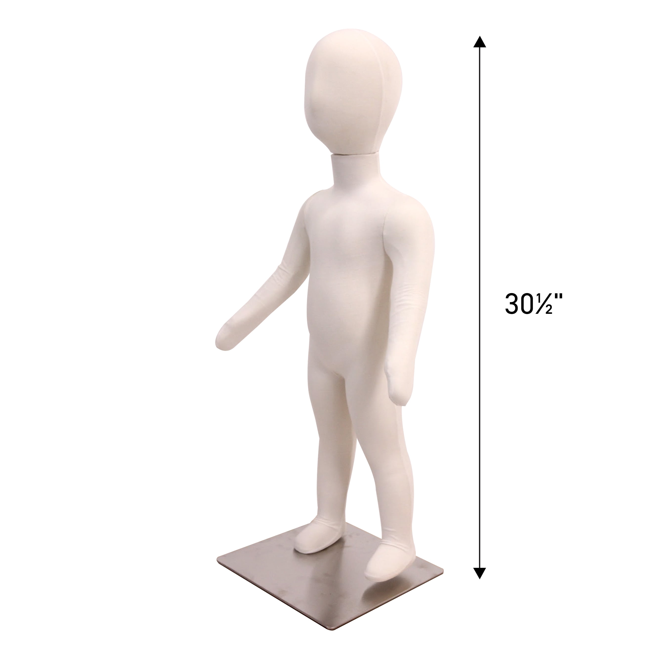 SSWBasics Small Youth Flexible Mannequin (1 Year) - 30½" With Head 24½" Without Head  - With Base