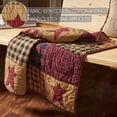 thumbnail image 3 of VHC Brands Connell Quilted Lap Throw 30Wx30L, Bedroom and Living Room Decor, Blanket, Cotton, Connell Collection, Square 30x30, Burgundy, 3 of 5