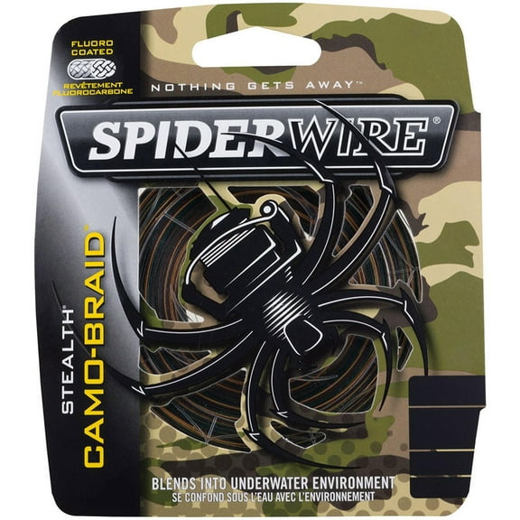 SpiderWire Stealth® Camo Braid™ Fishing Line, Camo, 30 lb Test Strength, 125 yd
