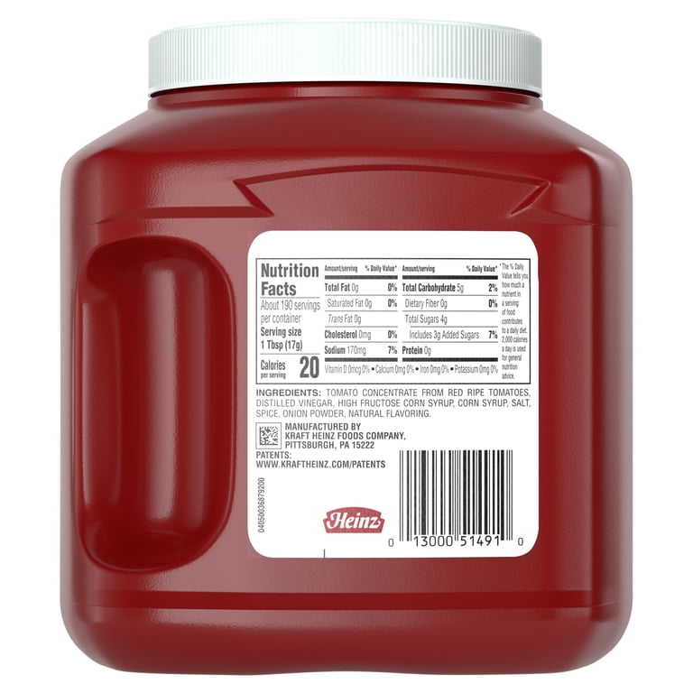 Heinz Large Bottle Tomato Ketchup, 114 oz Gallon Jug - Walmart.com