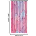 thumbnail image 3 of Pink Marble Shower Curtain Half Size 36x72 Inch, Polyester Colourful Shower Curtains for Bathroom, Watercolor Abstract Shower Curtain,Waterproof Gold Line Marble Print Bath Curtain with 12 Hooks, 3 of 6