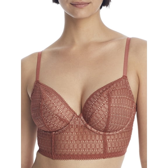 NearlyNude Womens Modern Geo Longline Demi Bra Style-RN70016