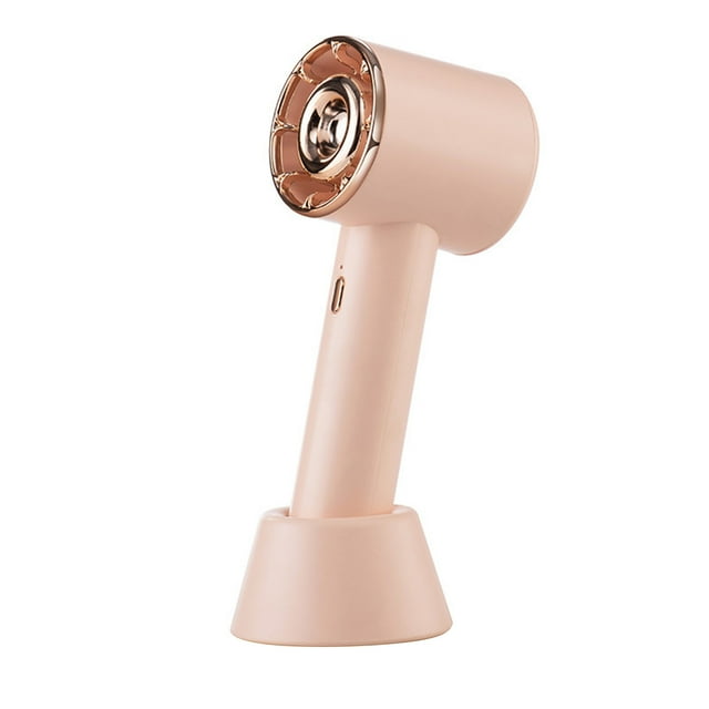 Ventilador Portátil Recargable, Mini Ventilador Portátil con Base 3 Velocidad Usb Personal Ventilador, 5.9x2.12 Pulgadas Rosa Ventilador de Escritorio Portátil para las Niñas de Interior Al Aire Libre