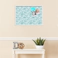 thumbnail image 3 of PinPix 27x19 Custom Cork Bulletin Board White Aqua Poster Board Has a Fabric Style Canvas Finish, Framed in White Aqua, by ArtToFrames (PinPix-1876), 3 of 5