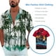 thumbnail image 2 of Qarigey Camisa de manga corta, informal, de secado rápido, holgada, con botones estampados, para vacaciones, ropa de playa de un solo pecho, blusa de Camisetas Rojo/M Qarigey AP012201-01, 2 of 6