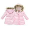 thumbnail image 5 of Esaierr 3-12 Years Girls Hooded Jackets for Toddler Kids,Fall Winter Cotton Thickened Coat Warm and Comfy Glossy Puffer Outerwear, 5 of 9