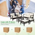 thumbnail image 6 of Aimee Lii 7 Pieces Wicker Furniture Set, Outdoor Patio Furniture with Waterproof Cover, White, 6 of 7