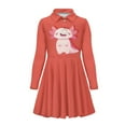 thumbnail image 4 of DISNIMO Axolotl Dress for Girls School Dresses for Girls 13-14 Years Old Kids Midi Dress Girls Long Sleeve Beach Dress Kids Clothes Dresses for Children Skater Dress Girl Midi Dress Fall Swing Dress, 4 of 7