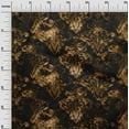 thumbnail image 3 of oneOone Viscose Chiffon Brown Fabric Damask Dress Material Fabric Print Fabric By The Yard 42 Inch Wide, 3 of 4