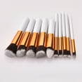 thumbnail image 4 of 10 Piece Makeup Foundation Brush Set with Soft Synthetic and Wooden Handle for Liquid Powder Application, 4 of 8