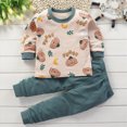 thumbnail image 2 of TOWED22 Infant Baby Girls Clothes Toddler Long Sleeve Crewneck Sweatshirts Jogger Pants 2Pcs Fall Winter Outfits Size:6-7 Y,Color:AG, 2 of 6