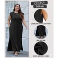 thumbnail image 4 of Cueply Women's Plus Size Maxi Dresses Casual Split Long Sleeveless Dress for Women with Pockets, 4 of 6