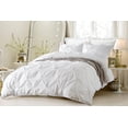 thumbnail image 3 of 5 Piece Pinch Pleated Duvet Cover set 100% Egyptian Cotton with Hidden Zipper Closure,400 Thread Count - White Solid,Oversize Queen ( 100" X 100" Inch )., 3 of 8