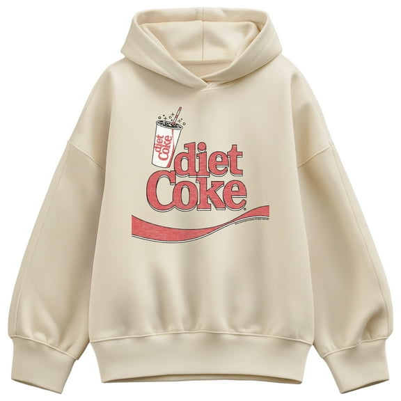 Coca-Cola - Drink Diet Coke - Ladies Oversized Fleece Hoodie Sweatshirt