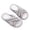 Silver, variant on Girls Beige Crisscross Strap Pearl Embellished Slide Sandals Soft Cushioned Non-Slip Kids Summer Dress Shoes,Size 2 M