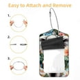 thumbnail image 2 of Elephant Luggage Tag, Travel Tags, Handbag Tag - Square PU Leather 2 Pack with Privacy Cover and Stainless Steel Ring - Suitable for Travel, Backpack, Handbag [Amazon Approved], 2 of 7