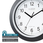 La Crosse Technology 12 Inch Classic Black Atomic Analog Wall Clock, WT-3129B