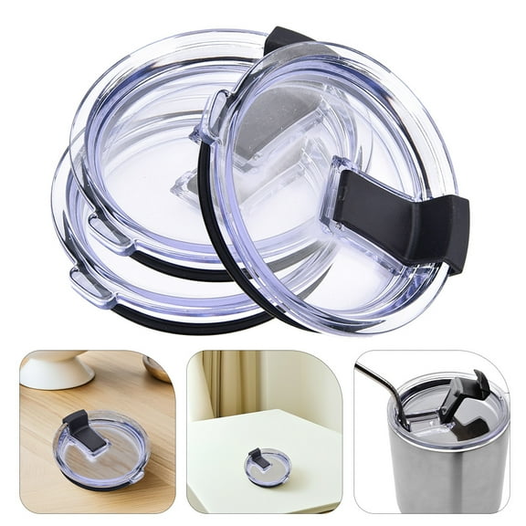 HOMEMAXS 3pcs Tumbler Replacement Lids Cup Leak Proof Lid Replacement Keeps Drinks Hot Or For Travel Mugs Coffee Cups Tumblers