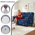 thumbnail image 6 of Xoenoiee Sea Turtle Print Loveseat Recliner Covers 2 Seater, Stretch Reclining Loveseat Cover, Machine Washable Recliner Loveseat Covers, Furniture Protector Double Recliner Cover for Dog Kid, 6 of 6