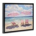 thumbnail image 2 of Stupell Industries Contemporary Pink Summer Chairs by the Sea Black Floating Frame Canvas Art, 31 x 25, by LSR Design Studio, 2 of 8