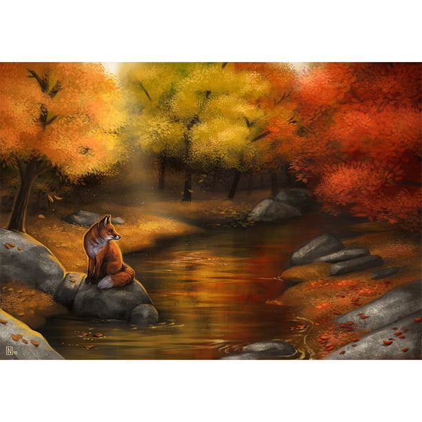 Taladro diamante pintura (DB2175) 5D DIY completo otoño paisaje bordado mosaico Kits 50x70cm FLhrweasw Nuevo