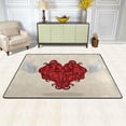 thumbnail image 2 of Dreamtimes Heart with Wings Non-Slip Area Rug 72"x48", Vintage Valentine Soft Non Slip Washable Floor Mats for Indoor Front Porch,Living Room, Bedroom,Kitchen, 2 of 5