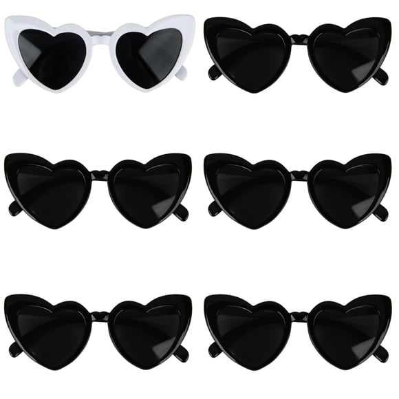 Gafas de Sol con Forma de Corazón Clcnsusilk para Despedida de Soltera - Paquete de 8 Piezas