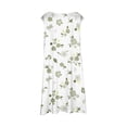 thumbnail image 5 of BYHONG Robes d'Été Décontractées pour Filles Mode Mignonne Printemps et Été Imprimé Col Rond Sans Manches Robe Décontractée (1) Blanc 9-10 Robes d'Été pour Filles, 5 of 5