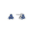 thumbnail image 1 of 0.40 Ct. Sapphire Three Stone Earrings In 14K Gold, 1 of 1