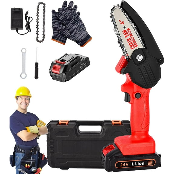 Wood Ranger Mini Chainsaw, 2025 New Portable Mini Power Chainsaw, Wood Ranger Mini Chainsaw Cordless, for Tree Branches, Courtyard and Garden