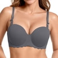 thumbnail image 2 of ZZwxWA Bras for Women Soft Support Adjustable Spaghetti Strap Seamless Bralette Full-Coverage Push Up Comfort Everyday Bra, 2 of 5
