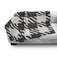 thumbnail image 3 of Checkered Soft Flannel Fleece Blanket, Diagonal Stripes Squares Monochrome Sketchy Geometric Grid Revival Tile, Cozy Plush for Indoor and Outdoor Use, 60" x 80", White Charcoal Grey, by Ambesonne, 3 of 6