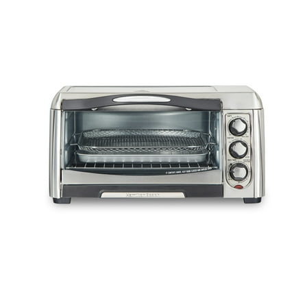 Hamilton Beach 6 Slice Countertop Toaster Oven with Sure-Crisp Air Fryer Function, Stainless Steel