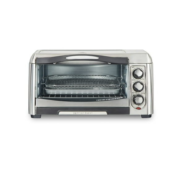 Hamilton Beach 6 Slice Countertop Toaster Oven with Sure-Crisp Air Fryer Function, Stainless Steel