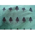 thumbnail image 4 of oneOone Cotton Silk Turquoise Blue Fabric Tree & Geometric Block Sewing Craft Projects Fabric Prints By Yard 42 Inch Wide, 4 of 4