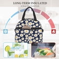 thumbnail image 4 of Fotbe Daisy Floral Bolsa de Almuerzo con Estampado, Lonchera Aislada, Contenedores de Comida Reutilizables Tipo Cooler a Prueba de Fugas, 4 of 7