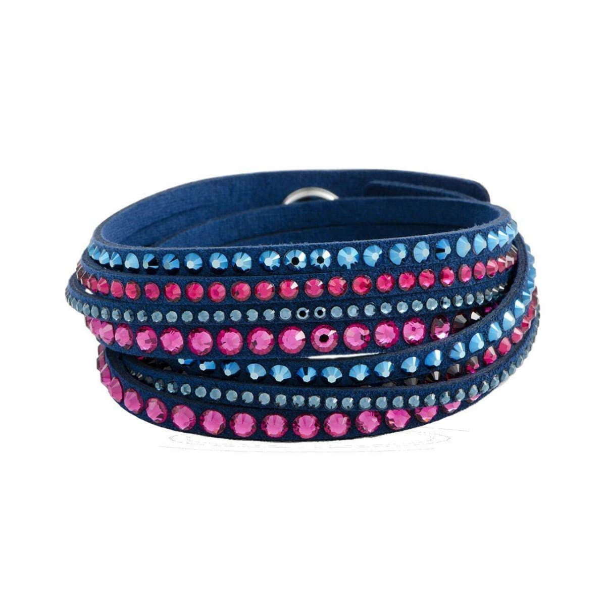 Buy the Designer Swarovski Purple Slake Crystal Duo Wrap Bracelet With Box  | GoodwillFinds