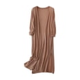 thumbnail image 7 of Admvng Women's Open Front Cardigan Long Sleeve Lightweight Soft Knit Maxi Layering Sweater Coat, 7 of 7