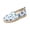 Blue, variant on Willtoo Women Floral Print Slip On Espadrille Flats Round Toe Breathable Canvas Casual Shoes Woven Sole Lightweight Walking Flat Shoes