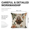 thumbnail image 2 of sloth, birds, flowers Linen toss pillowcase decoration pillowcase gifting preferred 24x24 inch cushion cover 2 sets sofa pillowcase sofa bedroom living room car, 2 of 8