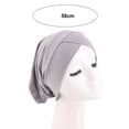 thumbnail image 6 of Guiexla Ethnic Style Cross Design Bottoming Hat Solid Color Straight Opening Tube Turban Hat Elastic Fine Workmanship Sleeping Hat, 6 of 8