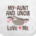thumbnail image 4 of Inktastic My Aunt and Uncle Love Me Sloth Girls Baby Bib, 4 of 4