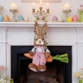 thumbnail image 6 of CuiLiyq Easter Decorations, Spring Hanging Easter Bunny Figurine on Carrot Swing, Cute Farmhouse Decorative Woven Straw Rabbit Statue for Home Indoor Outdoor Craft Adornment Decor (K), 6 of 6