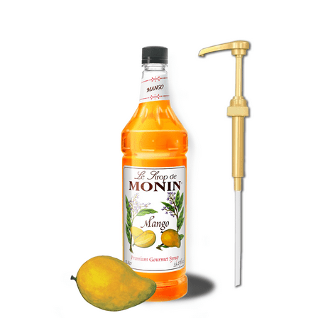 Monin Mango Flavoring Fruit Syrup 1 Liter   Gold Pump