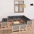 thumbnail image 1 of vidaXL 12 Piece Garden Lounge Set with Cushions Solid Wood Pine, 1 of 5
