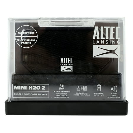 Black ALTEC Mini H2O Rugged Bluetooth Speaker
