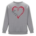 thumbnail image 4 of Men's Valentine's Sweatshirt Long Sleeve Crewneck Heart Print Pullover Loose Top for Romantic Gray M, 4 of 6