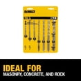 thumbnail image 4 of Juego de brocas para mampostería DEWALT Percussion Concrete & Block, 7 piezas, 4 of 5