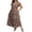 Brown, variant on Women's Plus Size Maxi Dress Boho Floral Butterfly Sleeve V Neck Flowy Maxi Dress Party Wedding Guest Dress L-4X